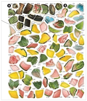 Libro Stickers Por Número Vintage Flowers(28 Imágenes)