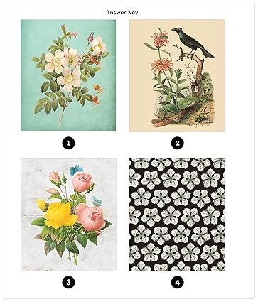 Libro Stickers Por Número Vintage Flowers(28 Imágenes)