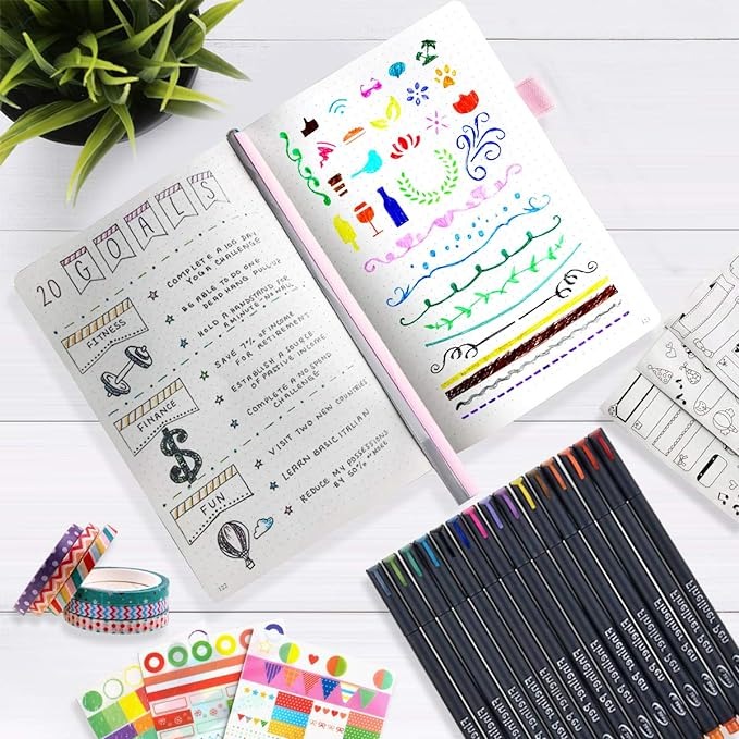 71tixTUEBfL._AC_SX679 Set de Journal Con Libreta Rosada De Hojas Punteadas y Accesorios