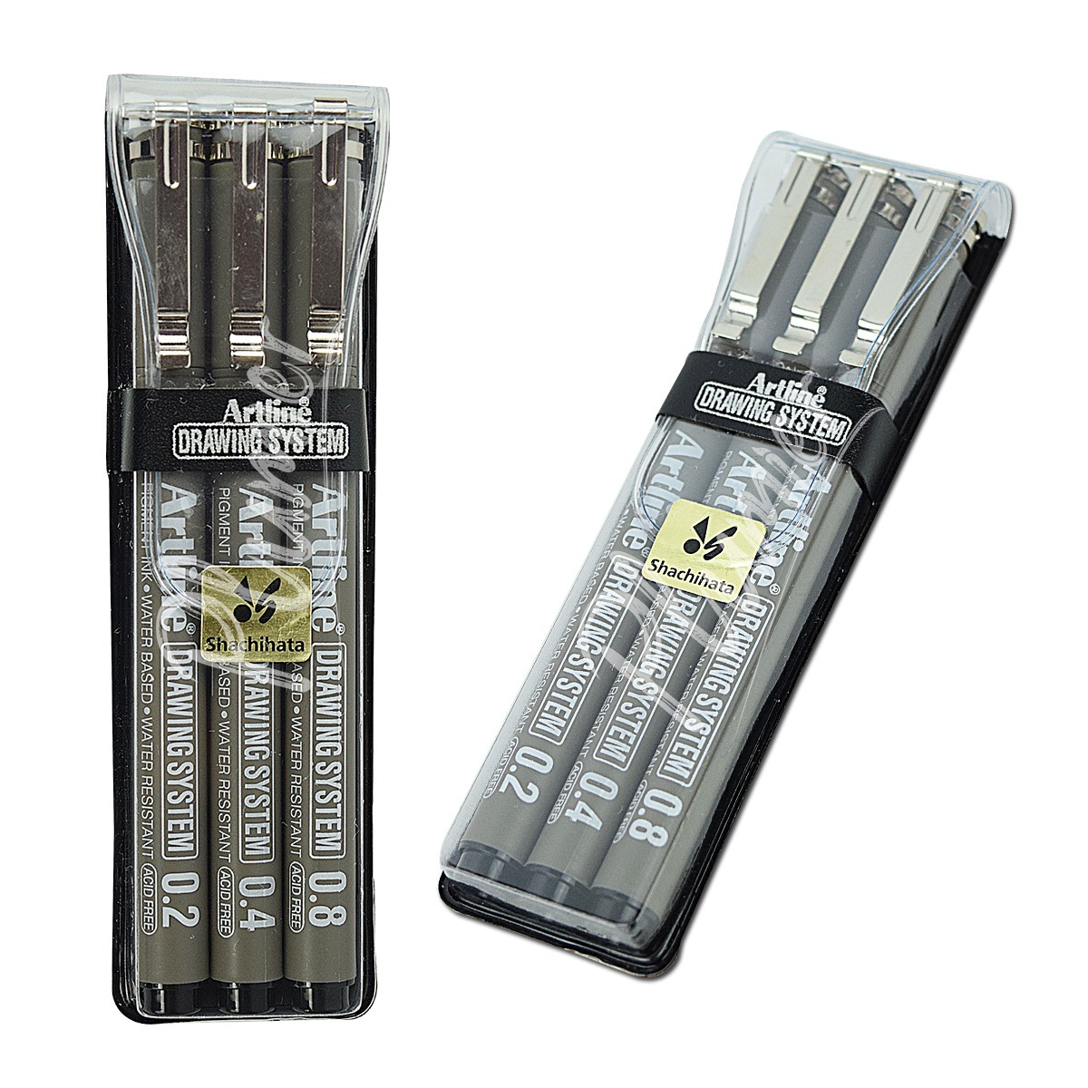 Trío Rapidógrafos Artline 0.2, 0.4, 0.8