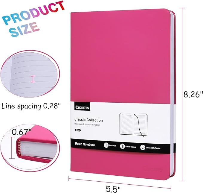 Libreta Tapa Dura Hojas Rayadas (21x14cm)