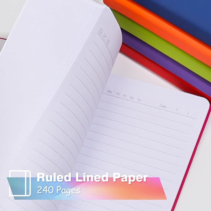 Libreta Tapa Dura Hojas Rayadas (21x14cm)