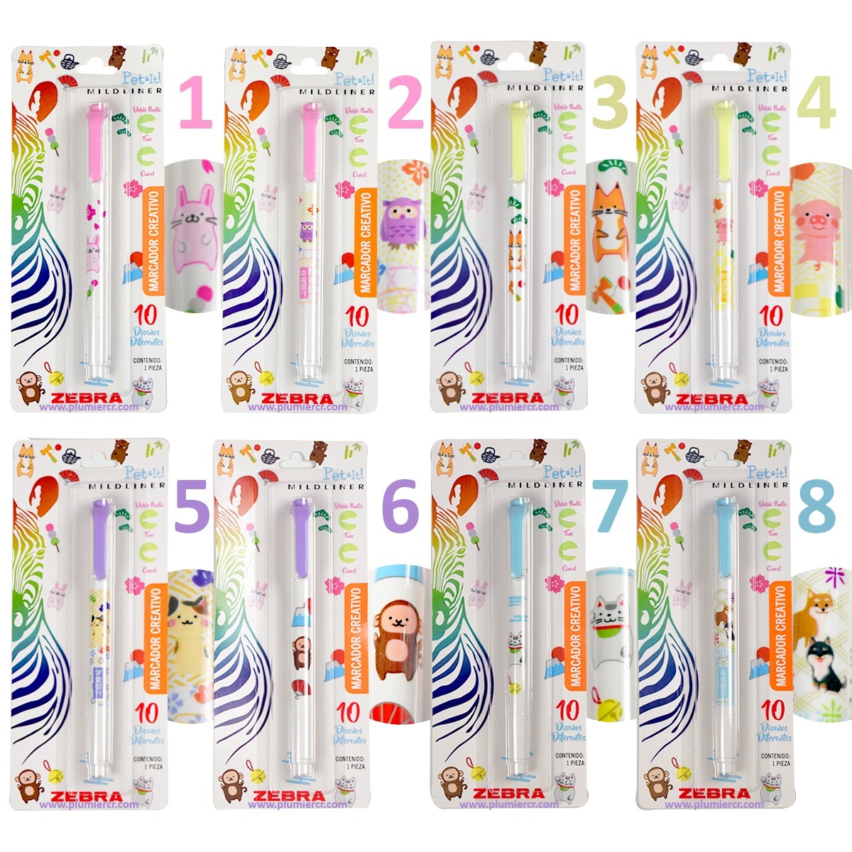 Untitled - 2024-02-06T134220.084 Zebra Marcador Resaltador Doble Punta Mildliner Pet It