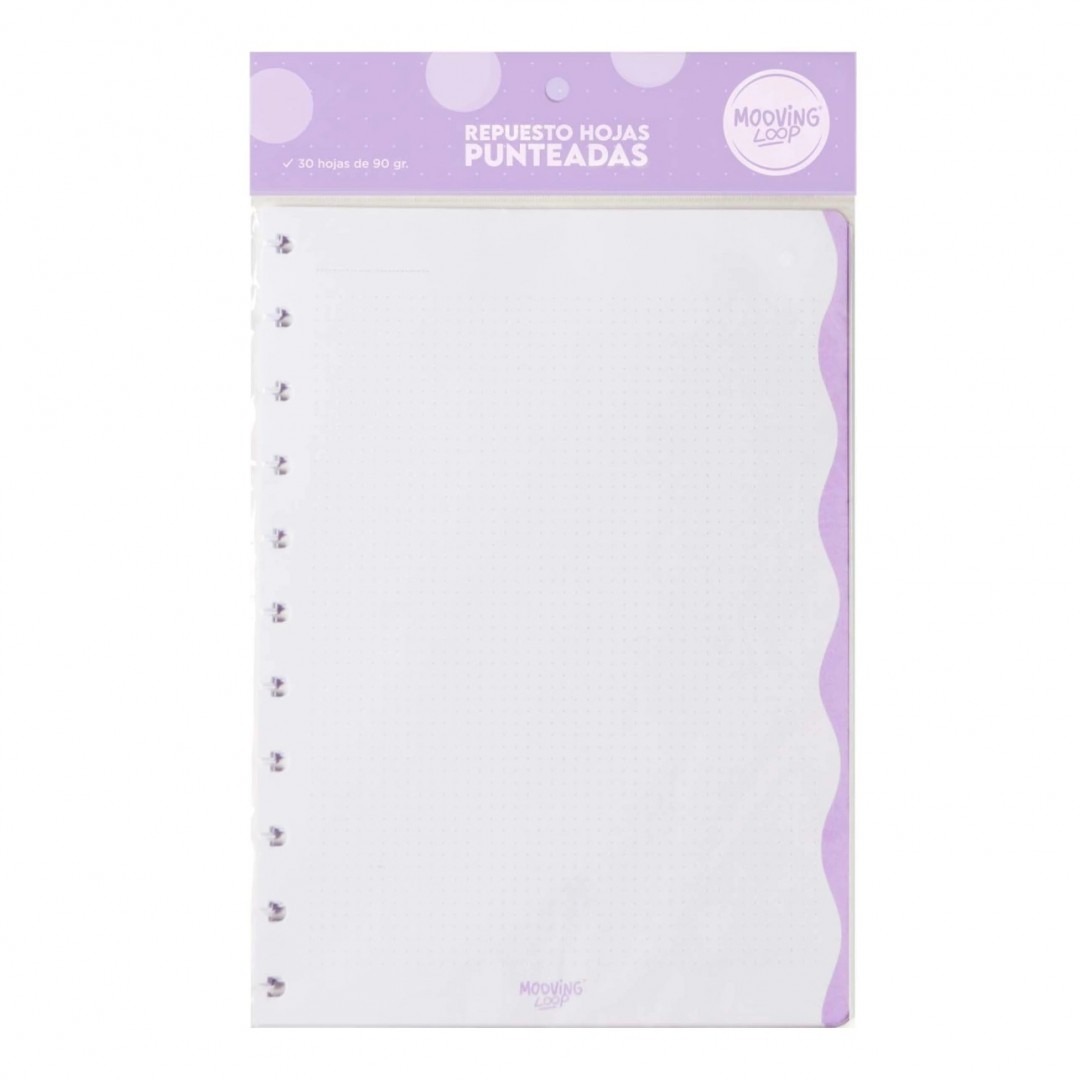1_1000x1000 (1) Mooving Refill Repuestos Hojas Punteadas Cuaderno De Discos 30H 90gr Tamaño Carta(Grande)