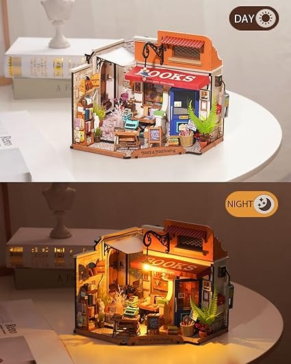 Tienda De Libros Armable En Miniatura DIY