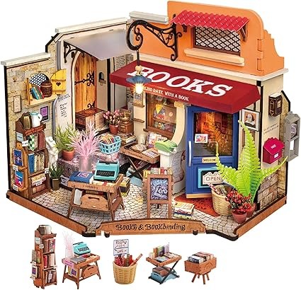 Tienda De Libros Armable En Miniatura DIY