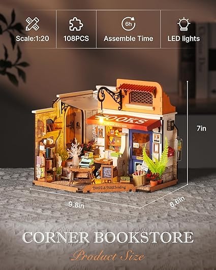 Tienda De Libros Armable En Miniatura DIY