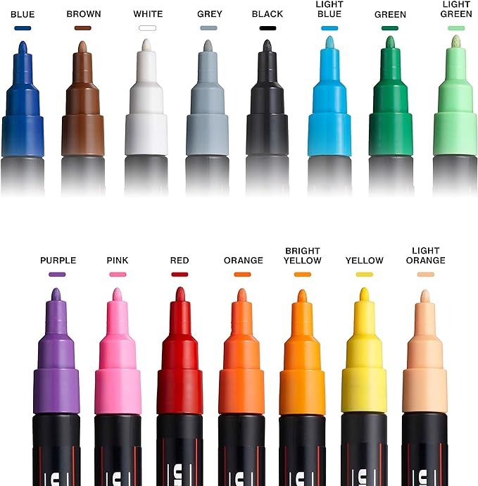 71NDgr7P9xL._AC_SX679 Posca Punta Media 15 Colores (PC-5M15C)