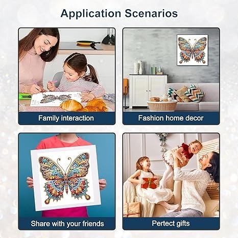 Pintura Diamante 5D Mariposa 30x30cm