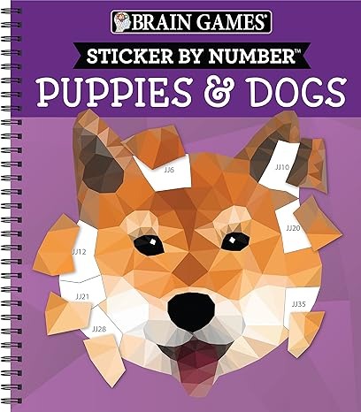 Libro De Stickers Por Número - Cachorros y Perros 2 en 1(42 Imágenes)