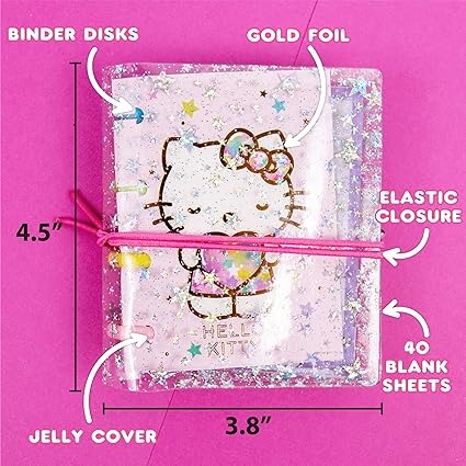 Binder Con Glitter Hello Kitty (Pequeño) Gatos