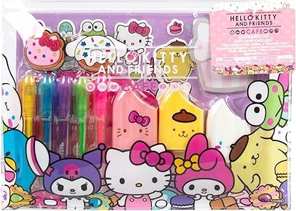 Juego De Papelería Hello Kitty 12 Piezas Gatos