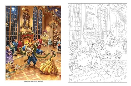 Libro Colorear Disney Thomas Kinkade Segunda Edición