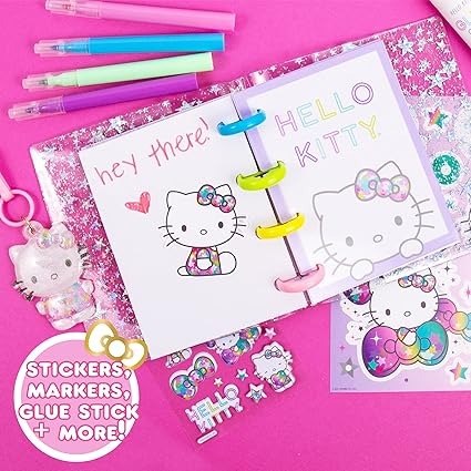 Binder Con Glitter Hello Kitty (Pequeño) Gatos