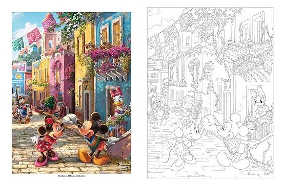 Libro Colorear Disney Thomas Kinkade Segunda Edición