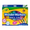 00007166230081L Crayola Marcadores Wonder Markers Punta Fina 20 Colores