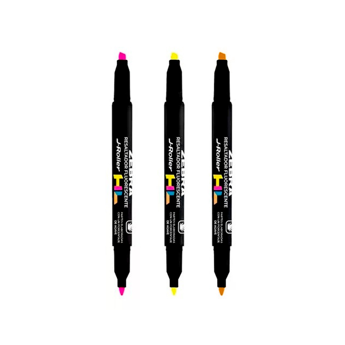 Zebra Resaltador Fluorescente Doble Punta Fina y Biselada