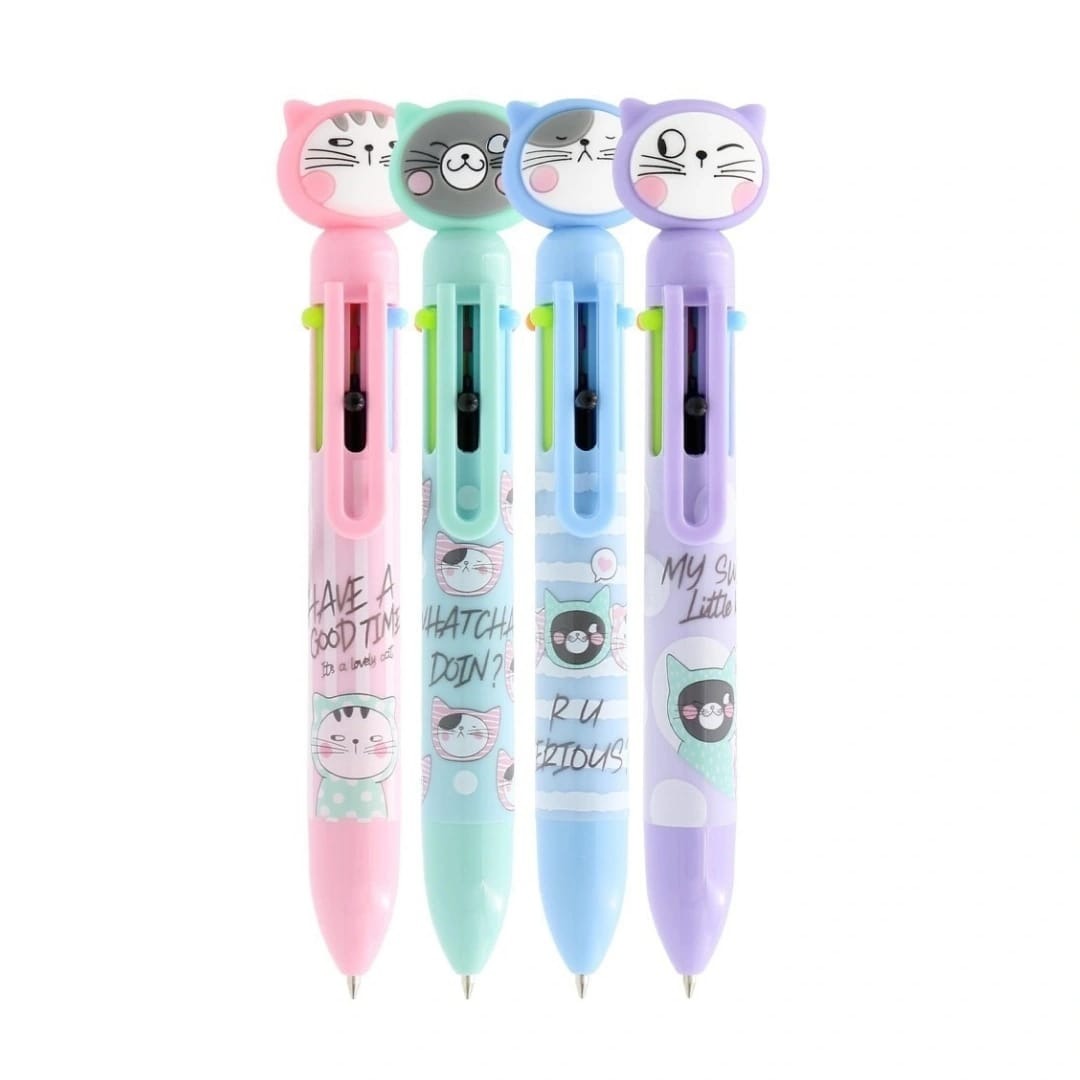 Untitled - 2025-01-23T112658.728 M&G Boligrafo Multinta 6 Colores De Tinta Gatos