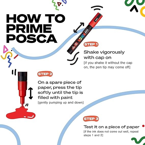 Posca Metalicos Acrilícos 8 Colores Pc-5m Punta Redonda