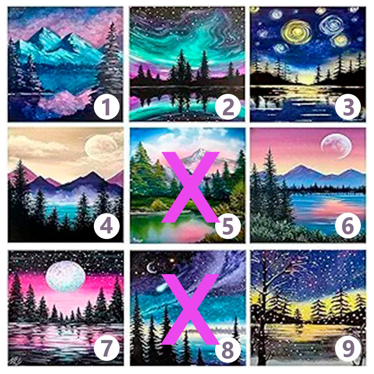 Pintura De Diamante Paisajes 30x30cm