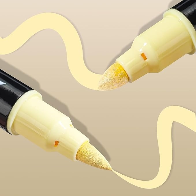 6109grJfcXL._AC_SX679 Guangna Marcadores Acrílicos 24 Colores Tonos Piel Punta Pincel y Fina