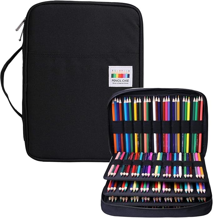 81xBdkdPrsL._AC_SX679 Estuche Para Lápices De Colorear, 220 ranuras para lápices/bolígrafos de gel  (No incluye artículos)