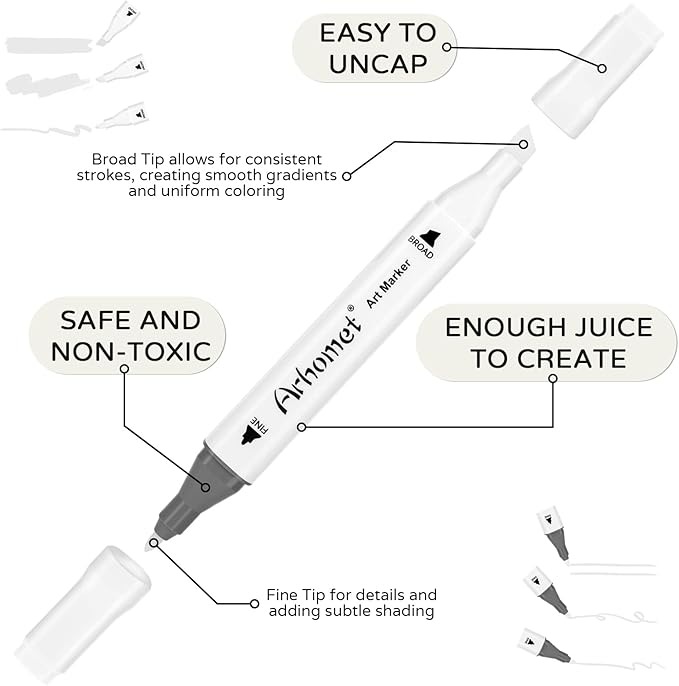 Blender(Mezclador para marcadores de alcohol) Doble Punta Fina y Biselada