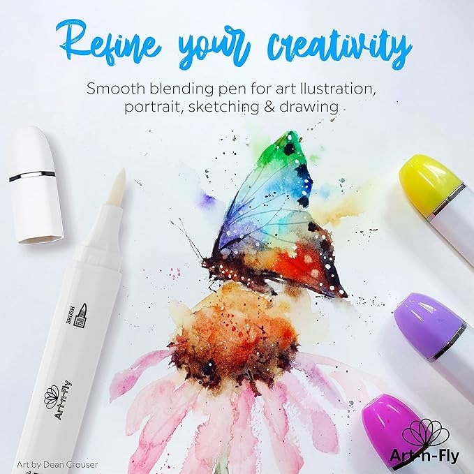 Blender(Mezclador para marcadores de alcohol) Doble Punta Pincel y Biselada