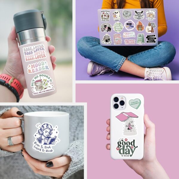 Set de 150 stickers Para Adultos, Vinil a Prueba de Agua, inspiradas en libros románticos para amantes de la lectura