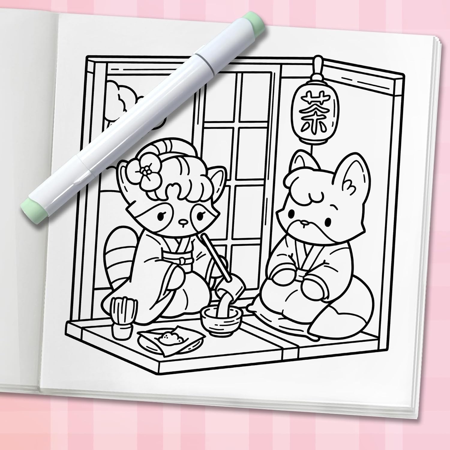 Libro De Colorear-Jade Summer-Cozy Japan(Original)