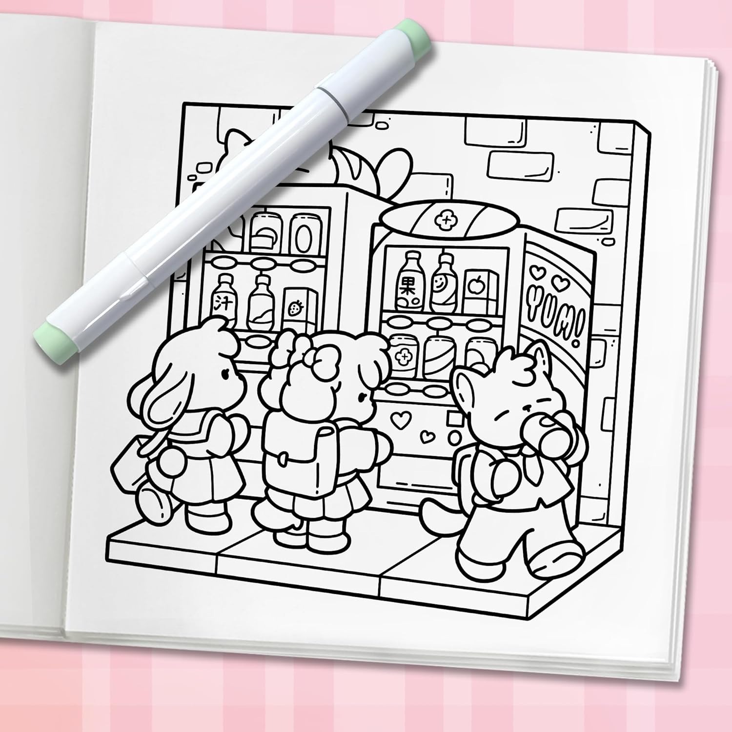 Libro De Colorear-Jade Summer-Cozy Japan(Original)