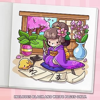 Libro De Colorear-Jade Summer-Cozy Japan(Original)
