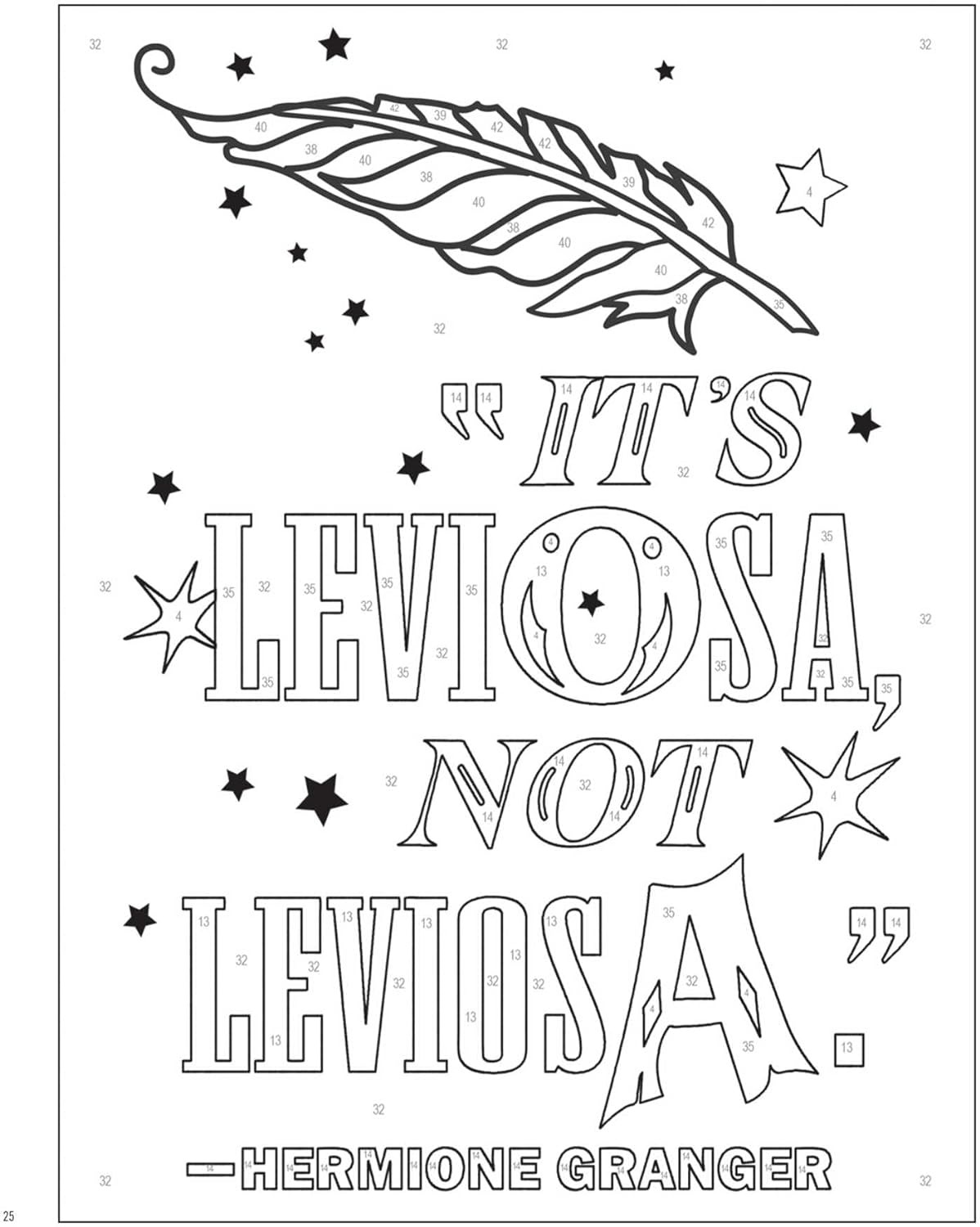 Libro De Colorear Por Número Harry Potter