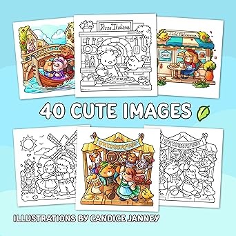 Libro De Colorear Cozy Europe-Jade Summer