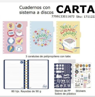 Mooving Harry Potter Cuaderno De Discos Tamaño Carta