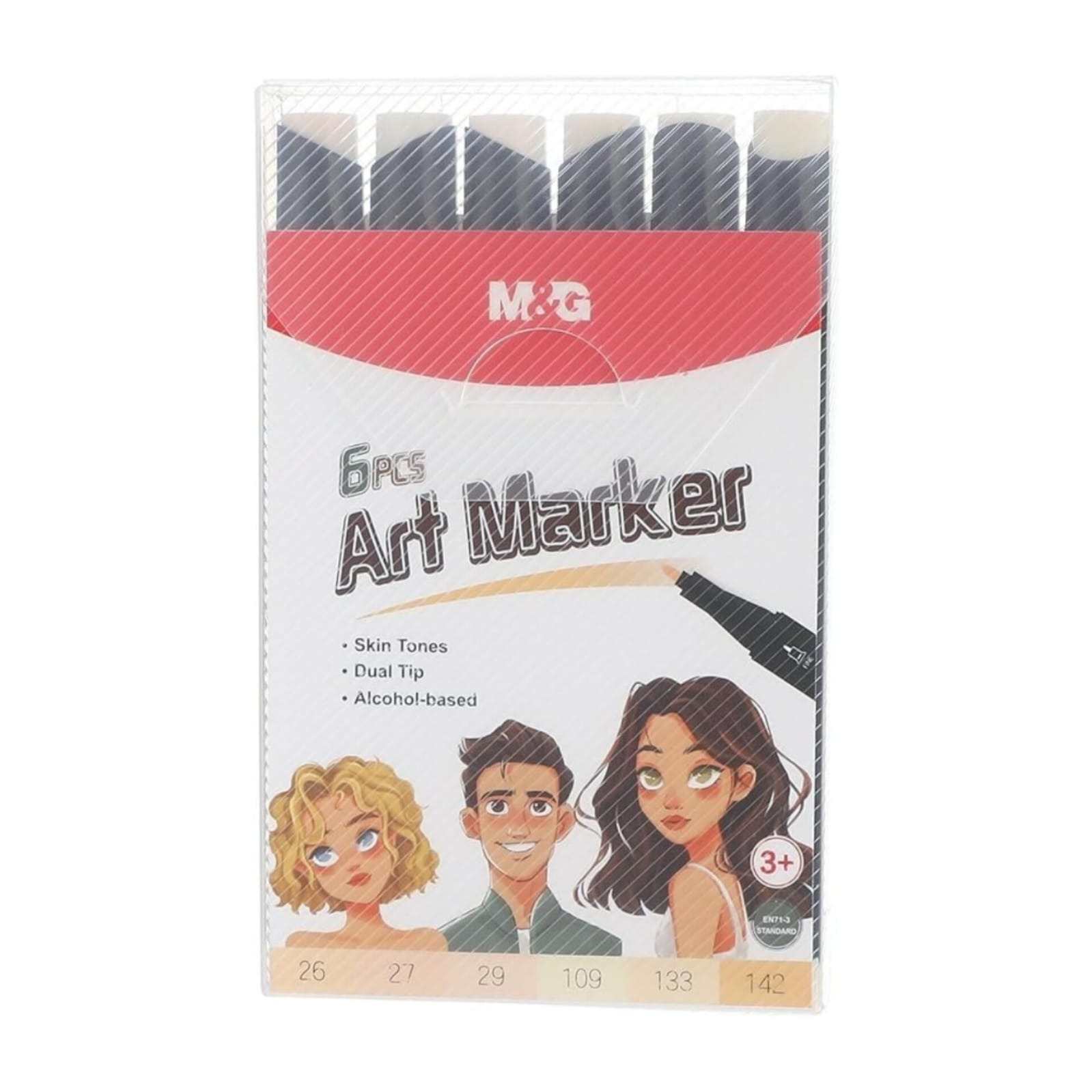 m&g-skin-marcadores-basealcohol M&G Marcadores Doble Punta Base Alcohol 6 Tonos Piel