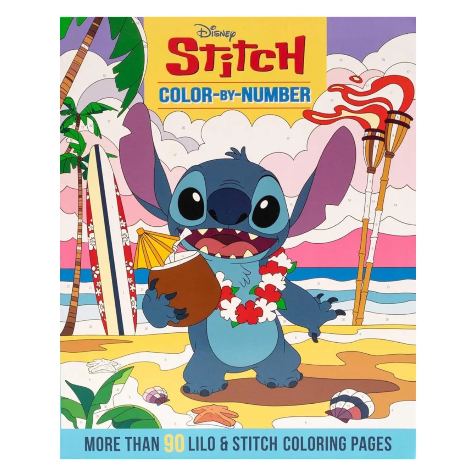 Libro De Colorear Por Números Stitch 192 Páginas