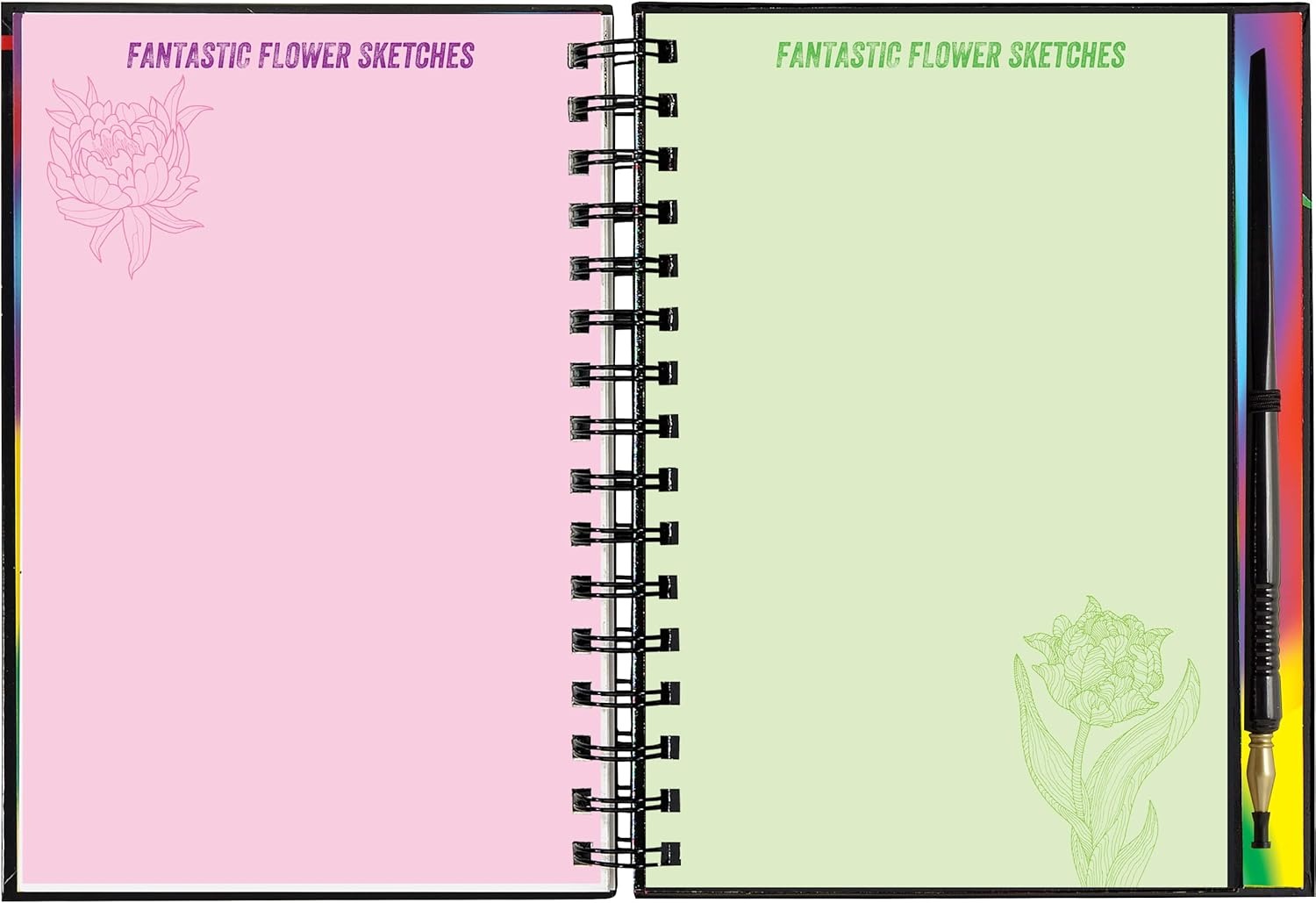 Libro De Actividades Scratch & Sketch Extreme Flowers