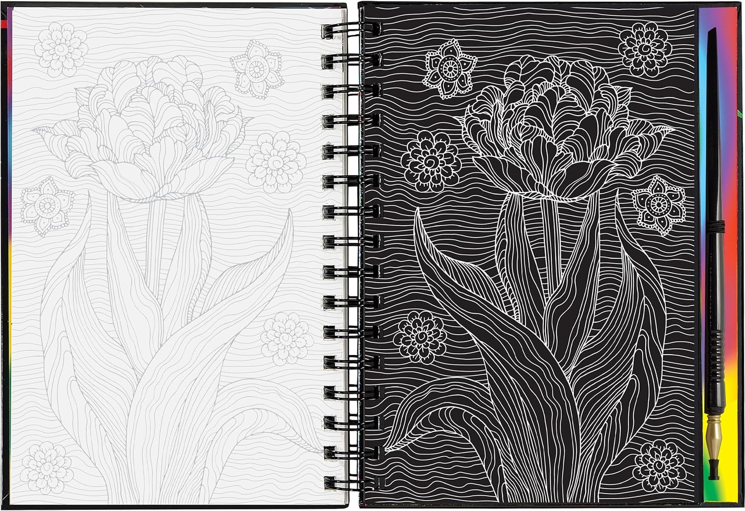 Libro De Actividades Scratch & Sketch Extreme Flowers