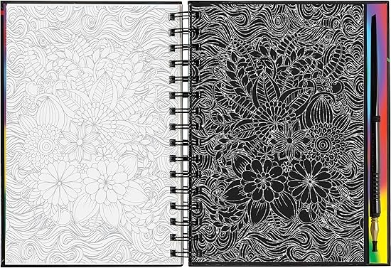 Libro De Actividades Scratch & Sketch Extreme Flowers