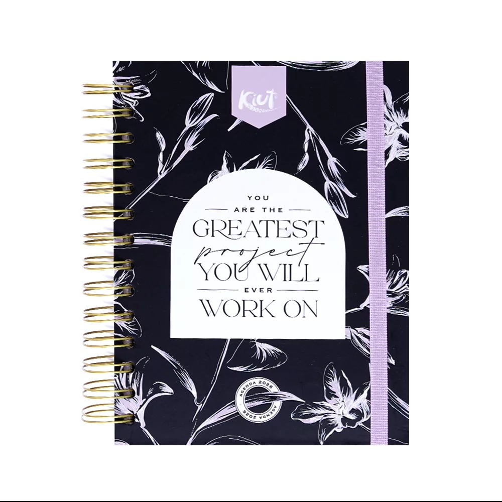 Kiut Agenda Diaria 2026 Black And White