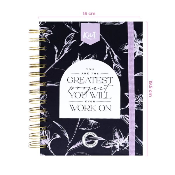 Kiut Agenda Diaria 2026 Black And White