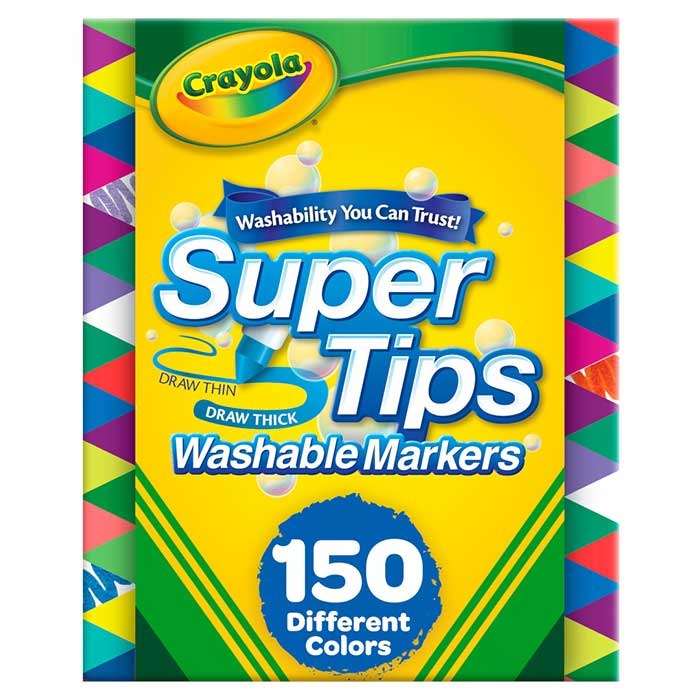 Crayola Super Tips Marcadores Base Agua 150 Colores