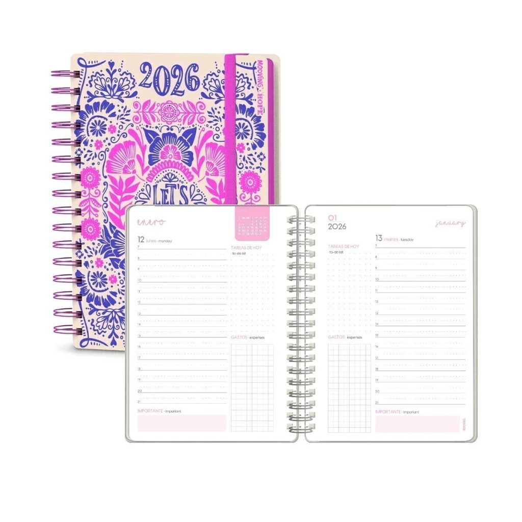 Mooving Agenda 2026 Hope 15x21cm Día Por Página
