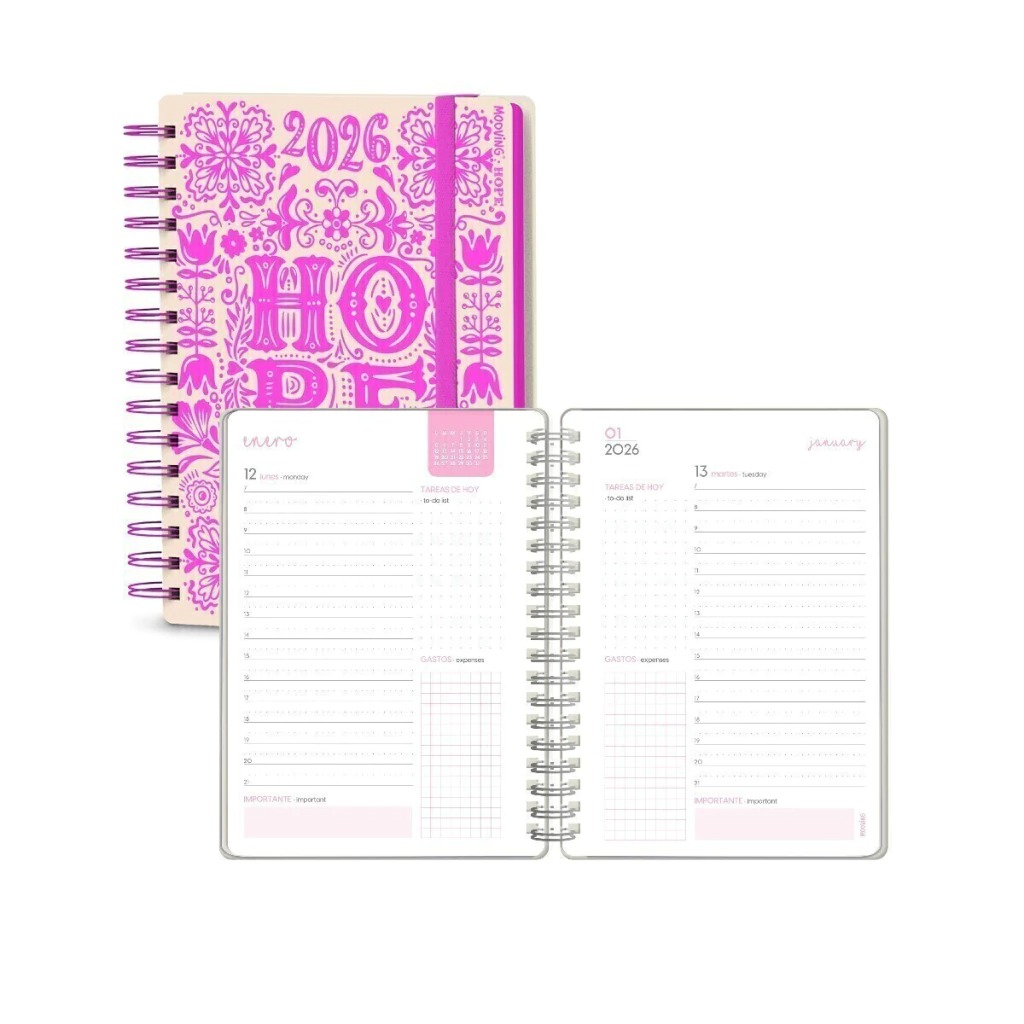 Mooving Agenda 2026 Hope 15x21cm Día Por Página