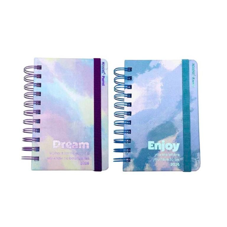 Agenda Mooving 2026 Pastel 10x15cm Día Por Página (Pequeña)