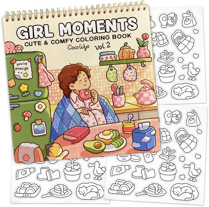 Libro Colorear Coco Wyo- Girl Moments(Con Resortes) Original