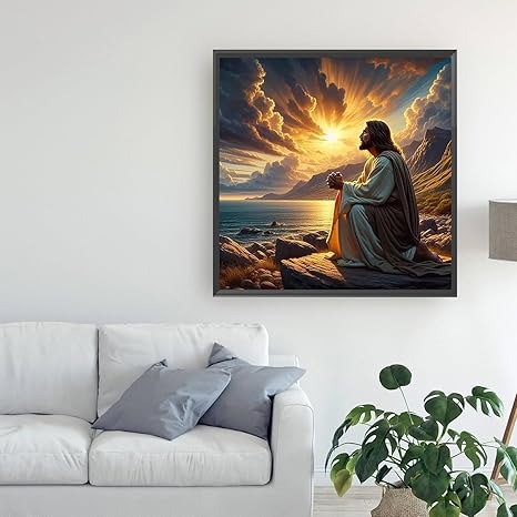 Pintura De Diamante Jesús 35x35cm