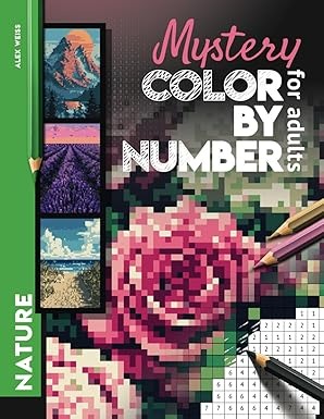 Libro Colorear Por Números-Naturaleza 30 Diseños