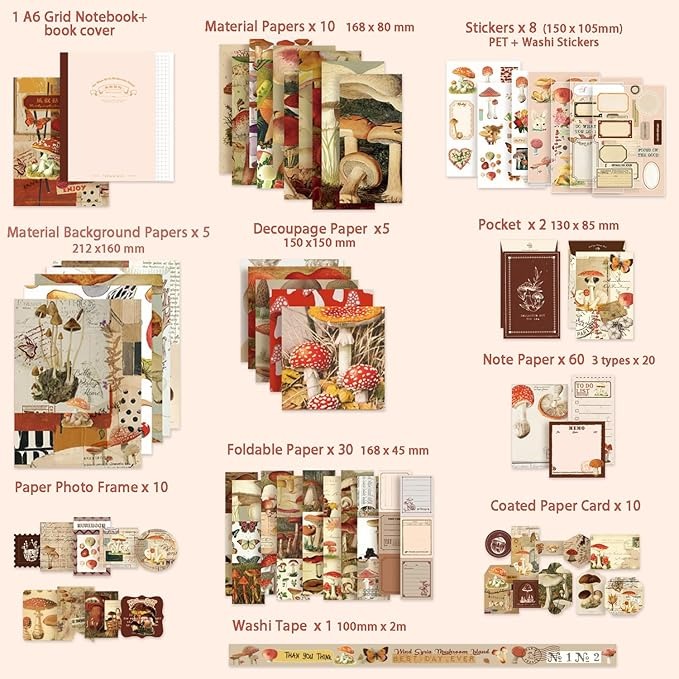 81Y-c44lHRL._AC_SX679 Kit Scrapbook Diseño De Hongos